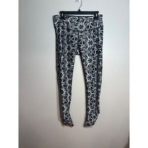 Calia Essential Black White Geometric Printed Athletic Leggings Women L